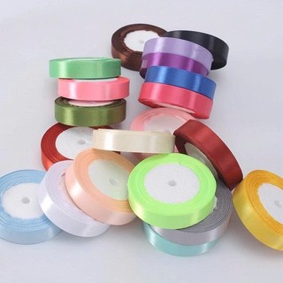 Cuộn duy băng vải lụa satin bản 1cm,2cm, 4cm dài 22m đủ màu