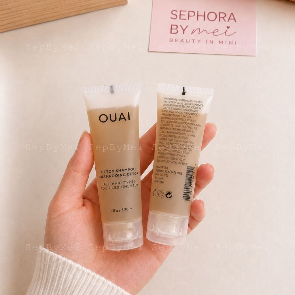[Minisize 30mL] OUAI Detox Shampoo Dầu Gội Detox Làm Sạch Da Đầu Loại Bỏ Tích Tụ