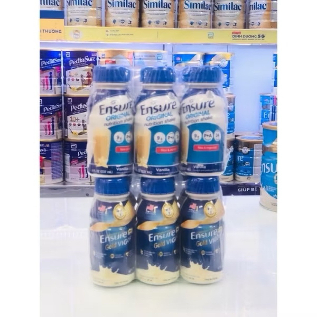 Lốc 6 chai sữa nước Ensure 237ml ( Ensure vani/Ensure gold vigor)