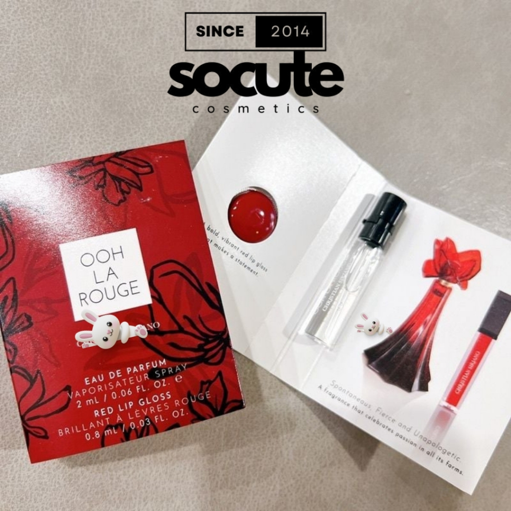 Vial Nước Hoa + Mẫu Son Môi  Christian Siriano Ooh La Rouge EDP 2ml