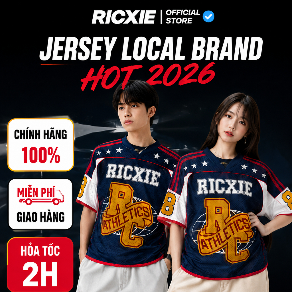ÁO LƯỚI JERSEY RICXIE SỐ 88 – FORM BOXY UNISEX CÁ TÍNH