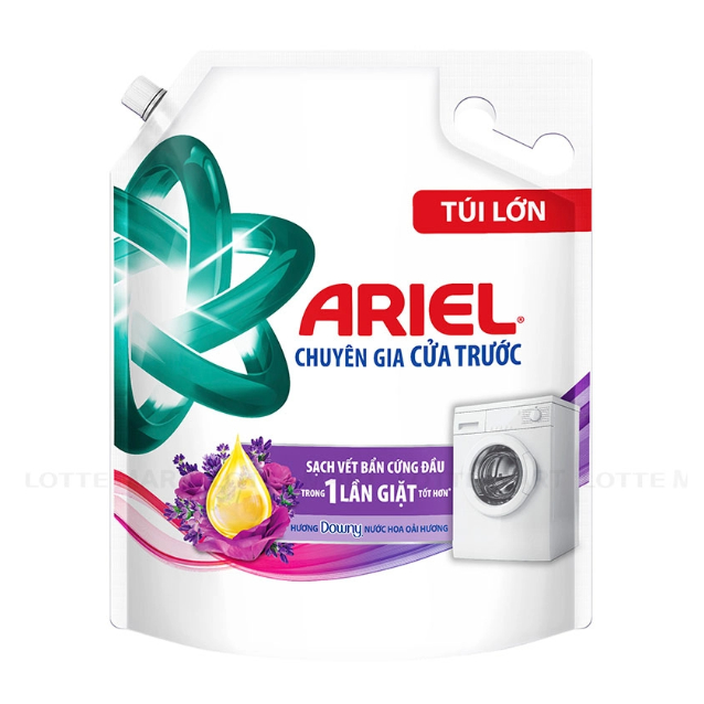 Nước Giặt Ariel Hương Downy Oải Hương Cho Máy Giặt Cửa Trước Túi 3.05kg