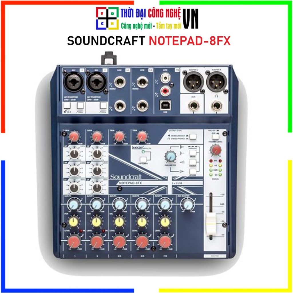 Mixer Soundcraft Notepad-8FX Bàn Trộn Âm Thanh Karaoke Livestream Chính Hãng Thời Đại Công Nghệ Bảo 