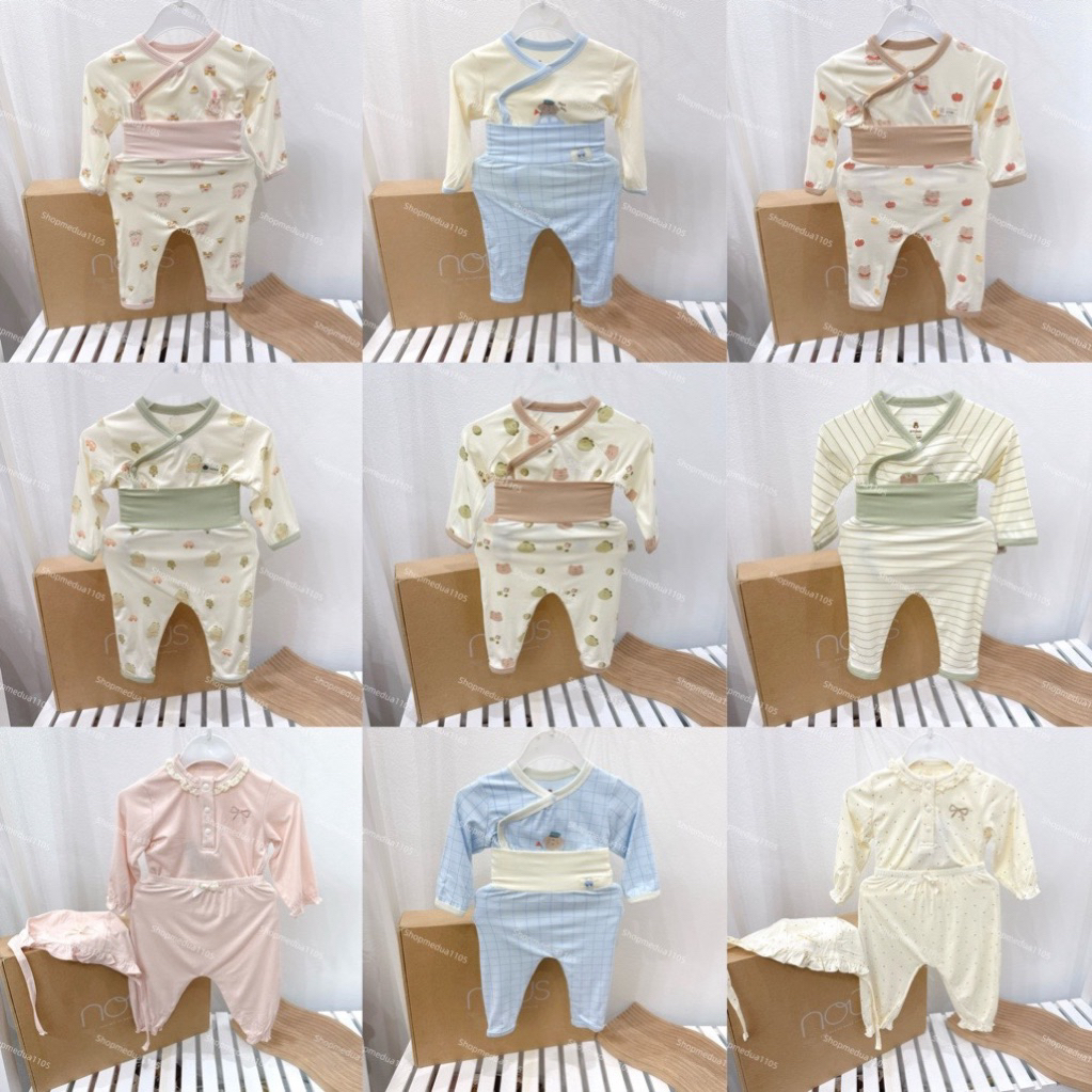 [Embes] Bộ sơ sinh cải chéo embes size 0-3m, 3-6m