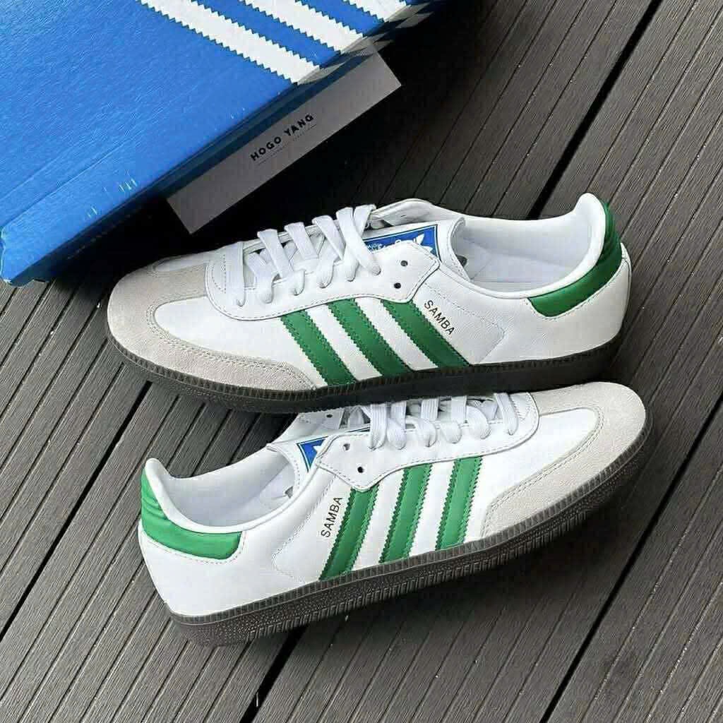 [ CHÍNH HÃNG ] GIÀY SAMBA OG UNISEX WHITE GREEN IG1024