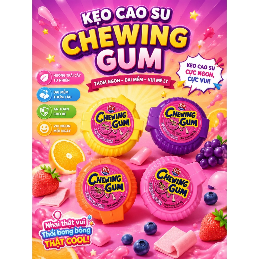 5 kẹo cao su chewing gum 8g