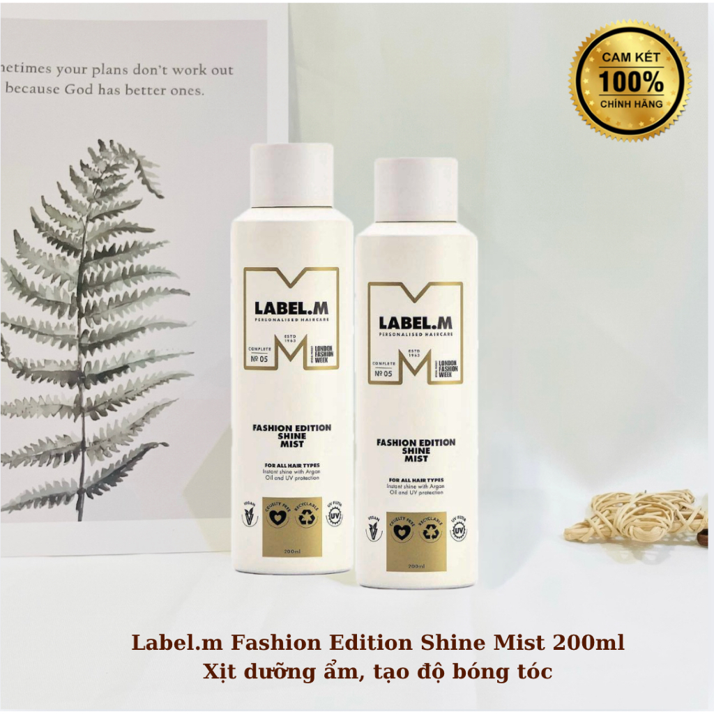 [TEM CTY] Xịt Dưỡng Ẩm Tạo Độ Bóng Tóc Label.m Fashion Edition Shine Mist 200ml Mềm Mượt Tóc