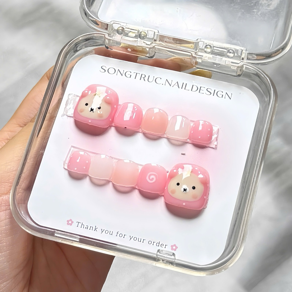 C27 - Nailbox Design Mẫu Nail Chân Ngắn Thú Nổi