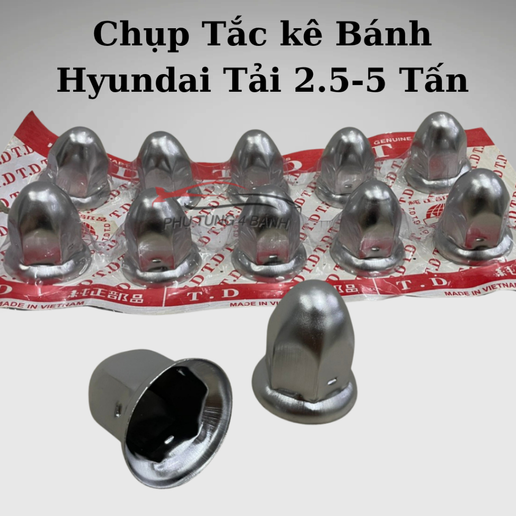 Nắp Chụp Tắc Kê, Bù Lon Bánh Xe Tải Hyundai 2.5-5 Tấn HD65, HD72, HD88, HD99,Mighty NS250..Hàng INNO
