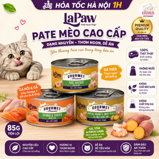 laPaw Gourmet Pate Dạng Nhuyễn Cho Mèo 85G – Thịt Thật, Dinh Dưỡng Tự Nhiên, Không Chất Bảo Quản