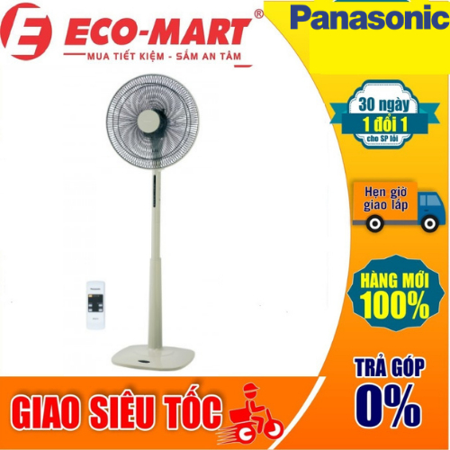Quạt đứng Panasonic F409KBE, 51W, Bạc Đạn, Malaysia Màu Be