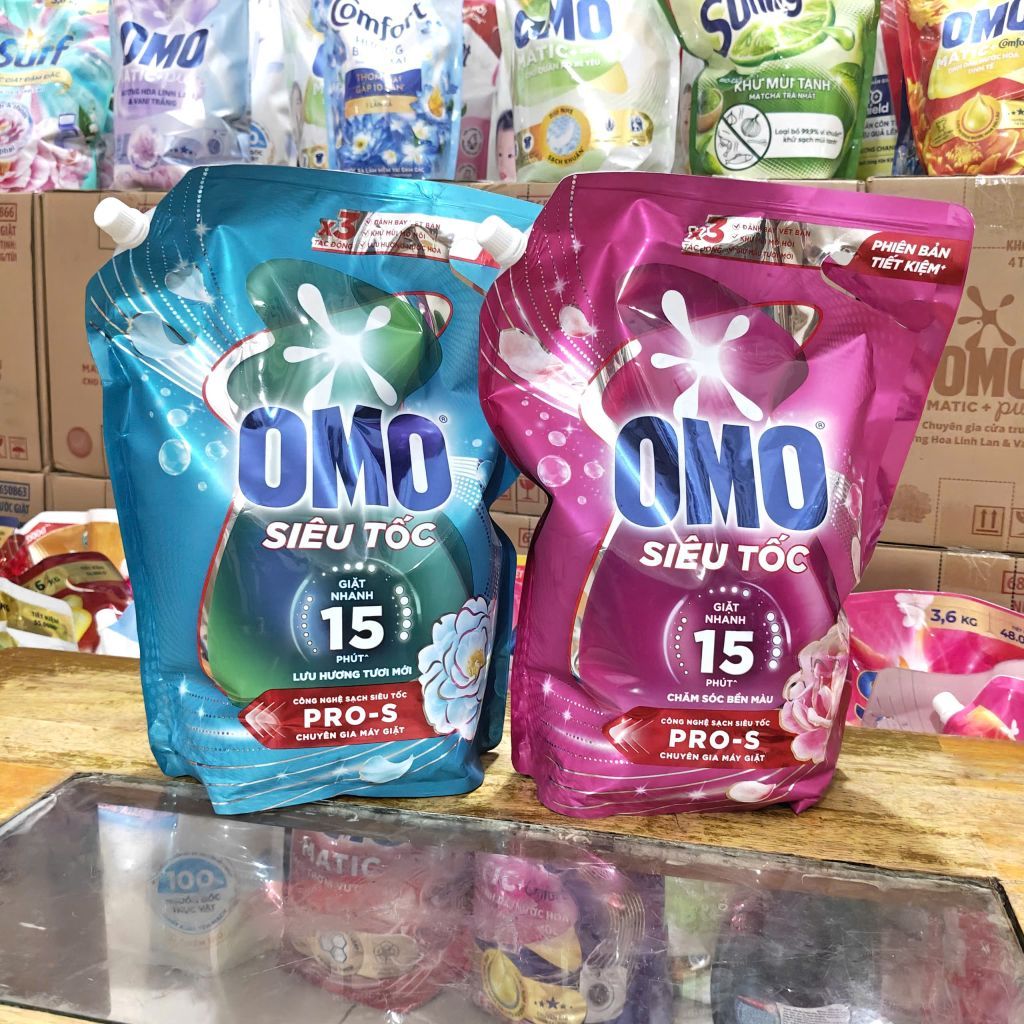 Nước giặt Omo Siêu Tốc đầu tiên tại Việt Nam, được thiết kế riêng cho chu trình giặt nhanh 3.4KG
