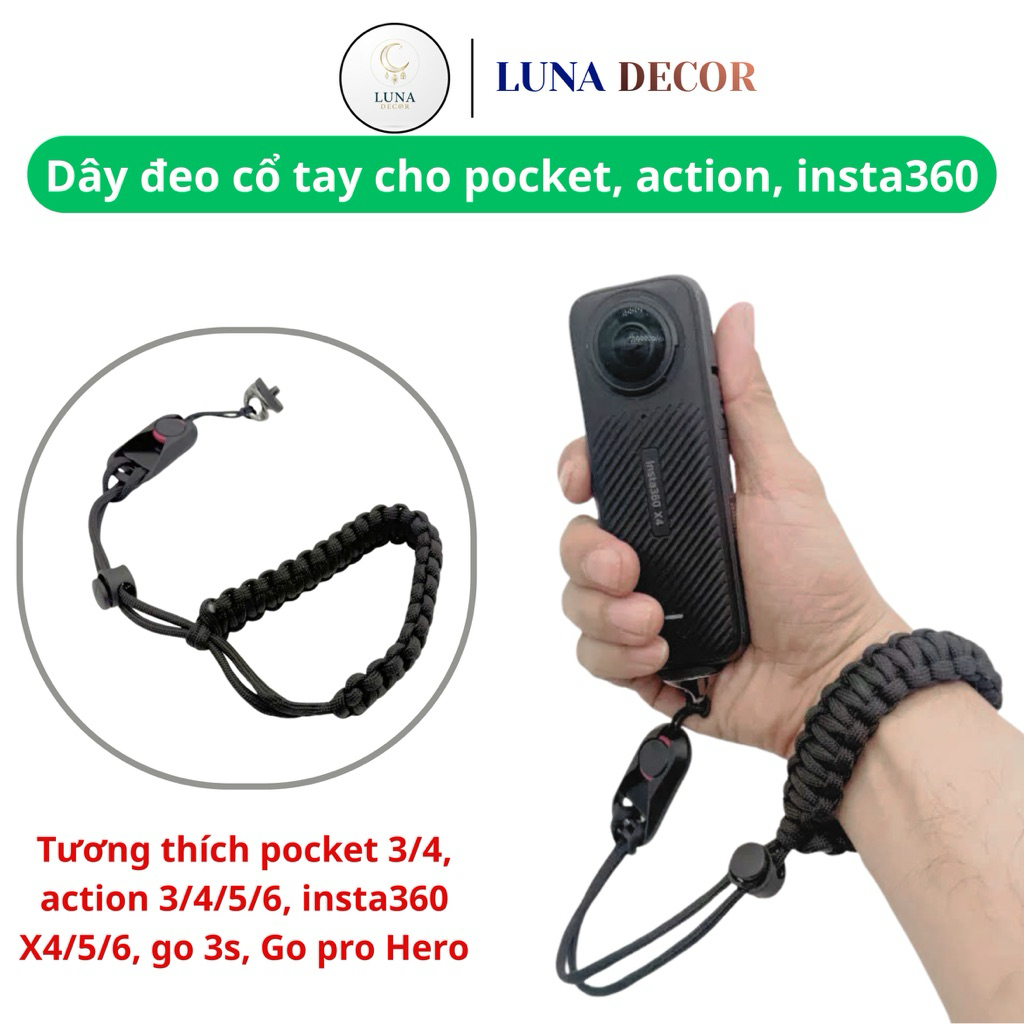 Dây Đeo Cổ Tay Chống Rơi Cho DJI Osmo Pocket 3/4, DJI Action 3/4/5 Pro, Insta360 X4 X5 GO3S, GoPro H