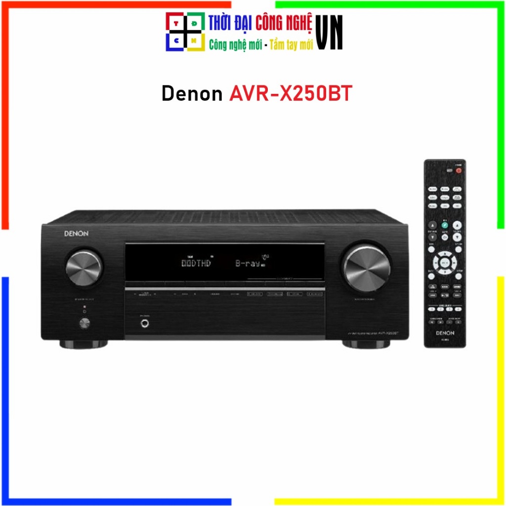 Amply Denon AVR-X250BT 5.2 Kênh Chính Hãng - Bảo Hành 12 Tháng 1 Đổi 1 Trong 15 Ngày Lỗi Nhà Sản Xuấ