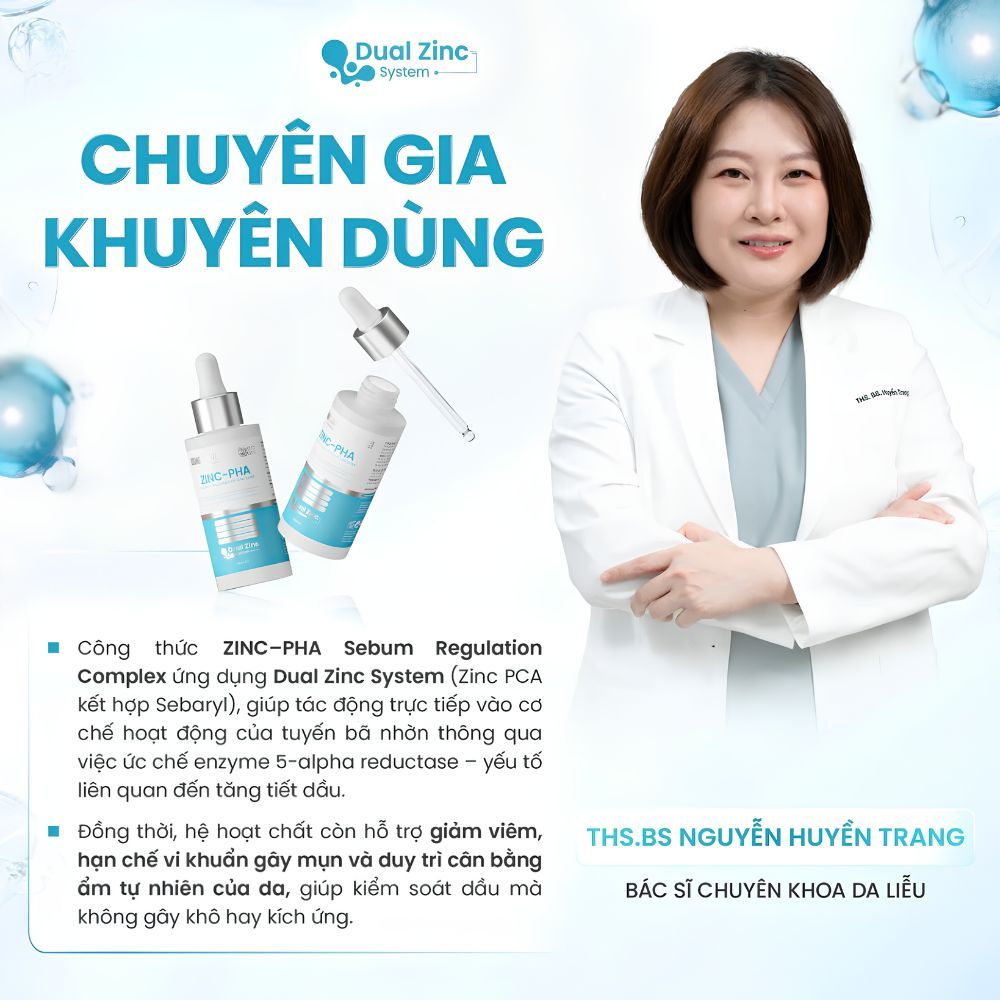 Ảnh 3 của Serum MD CARE Zinc-PHA Sebum Regulation Complex giảm bã nhờn, kiểm soát dầu sinh học.