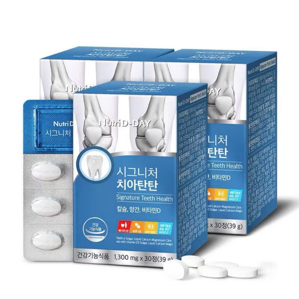 Viên uống Canxi Signature H/30V NUTRI D-DAY Hỗ trợ xương, răng chắc khỏe, giảm nguy cơ loãng xương