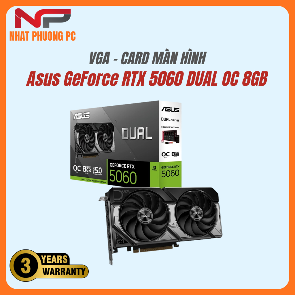 Card màn hình Asus GeForce RTX 5060 DUAL OC 8GB