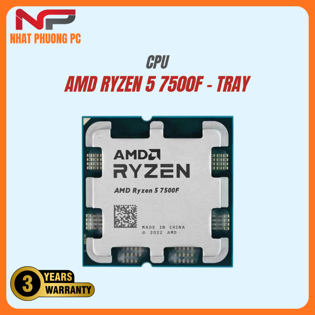 CPU AMD RYZEN 5 7500F TRAY NEW