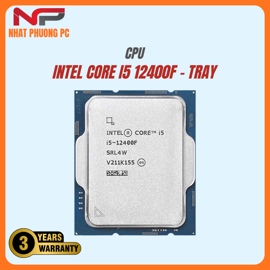 CPU INTEL CORE I5 12400F TRAY SK 1700 NEW