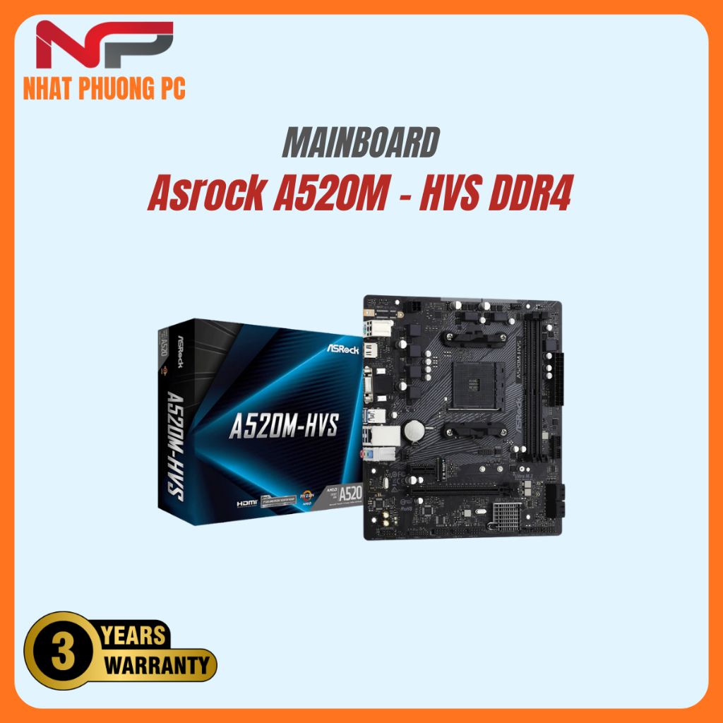 Mainboard Asrock A520M - HVS DDR4