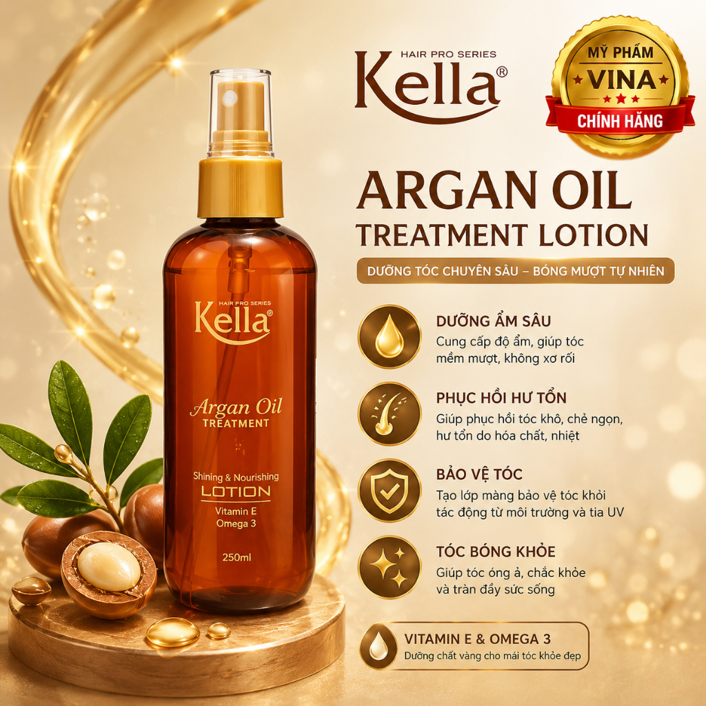 Sữa dưỡng Kella Argan Oil Treatment Spray Nursing Lotion 250ml
