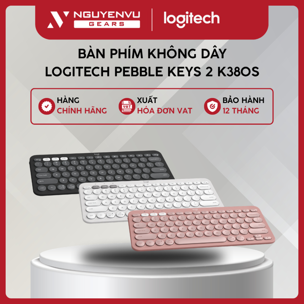 [Full VAT] Bàn phím không dây LOGITECH PEBBLE KEYS 2 K380S - BH 12 THÁNG