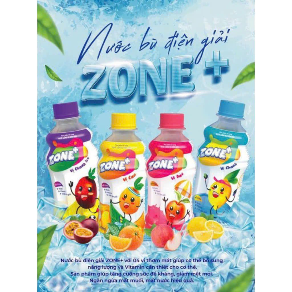 Nước bù điện giải , bù khoáng chất Zone+ Lốc 6 chai