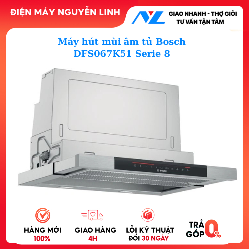 Máy hút mùi âm tủ Bosch DFS067K51 Serie 8