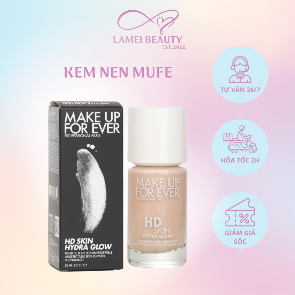 Kem nền MUF.E Skin HD Foundation Kem nền Make. Up. For. Ever. R210 1R02, Y218 1N06 30ML - Lamei.Beau