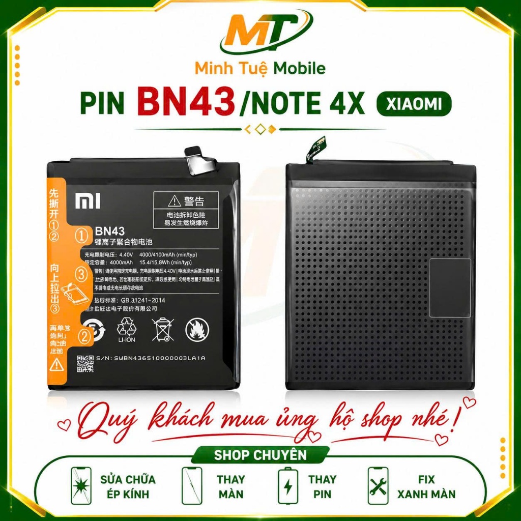 Pin BN43 dành cho Xiaomi Redmi Note 4X