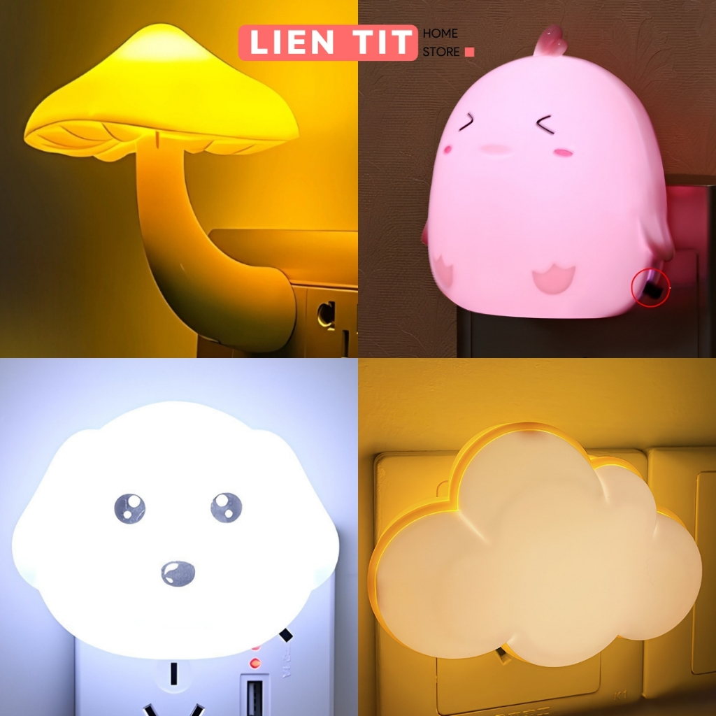Đèn Ngủ Cảm Ứng Bóng Led Cảm Biến Ánh Sáng Tự Động Bật Tắt, Đèn Decor Phòng…