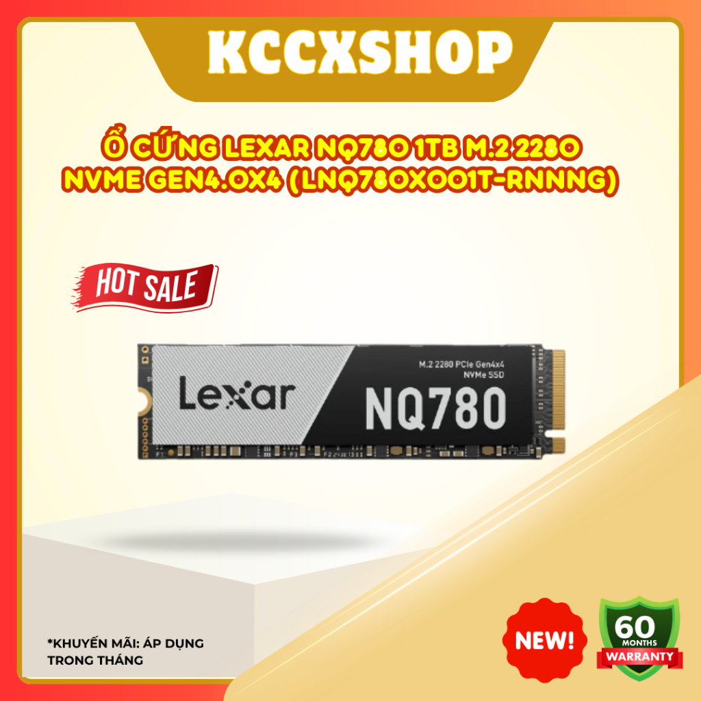 Ổ cứng Lexar NQ780 1TB M.2 2280 NVME Gen4.0x4 (LNQ780X001T-RNNNG) - chính hãng 5 năm