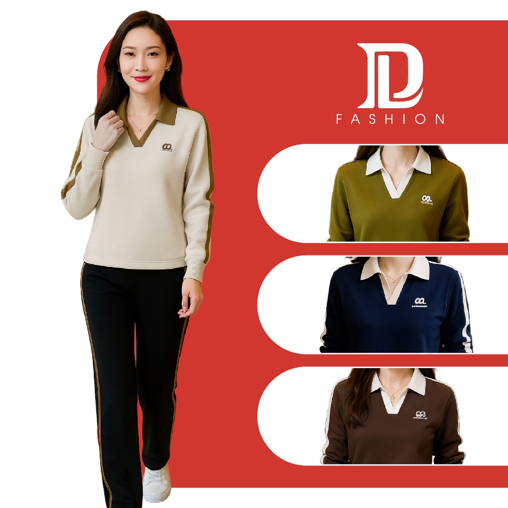 Đồ Bộ Nữ Quần Dài 𝗗𝗟 𝗙𝗮𝘀𝗵𝗶𝗼𝗻 Ống Suông Mã 0T