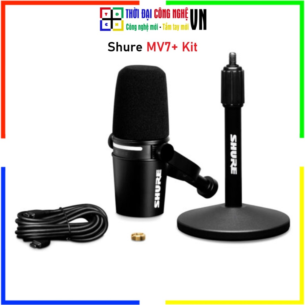 Micro Podcast Shure MV7+ Kit (MV7 Plus) Chính Hãng - Bảo Hành 12 Tháng, Đổi Trả 15 Ngày - Thời Đại C