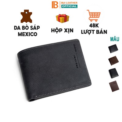Ví nam da bò sáp Mexico Bụi Leather V102 cao cấp