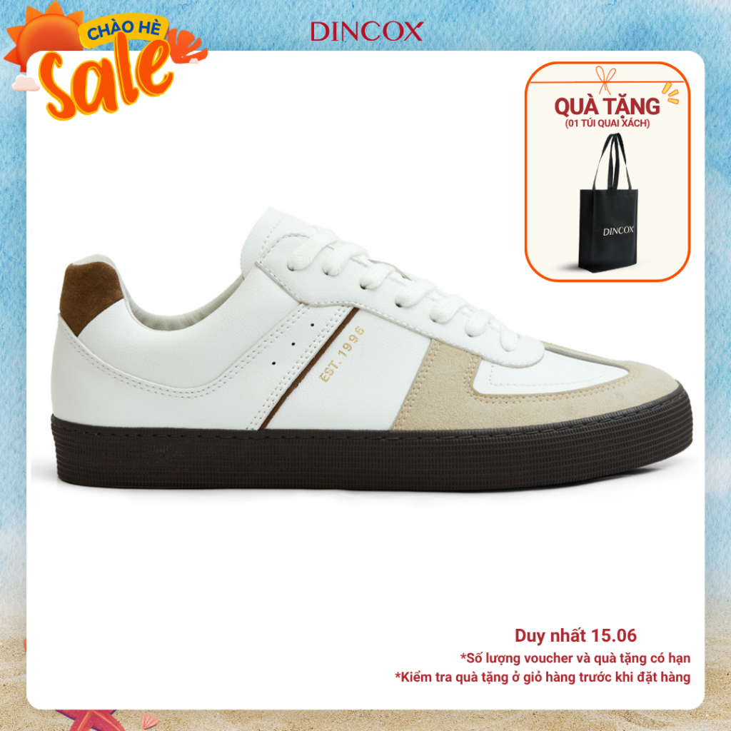 Giày Sneaker Da - GAT Shoes Nam Nữ DC36 White Dune Dincox Shoes