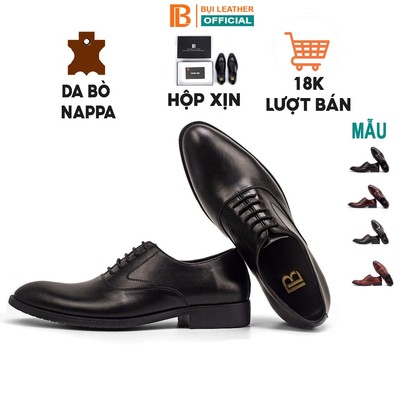 Giày oxford nam da bò nappa cao cấp G103- đầy đủ size- hộp sang trọng -Bảo hành 12 tháng