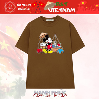 VIỆT NAM VN - Áo Thun DL UNISEX Tee in CHUỘT Mic-key TRUYỀN THỐNG VIETNAM TRAVEL DU LỊCH TOUR HOLIDAY LỄ (BIGSIZE)