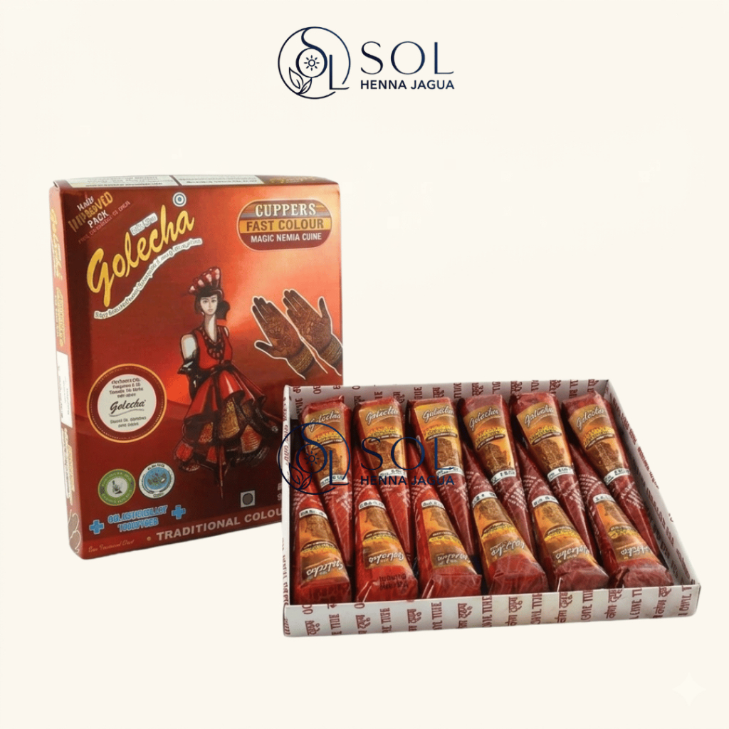Mực Vẽ Henna GOLECHA màu NÂU SOCOLA Chính Hãng Ấn Độ – Henna Cone Vẽ Mehendi, Body Art, Lưu Màu Đẹp