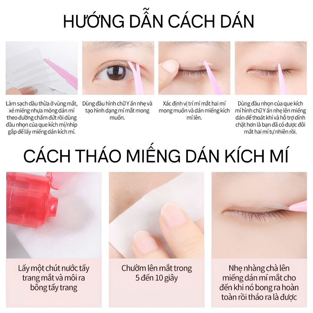 Ảnh 7 của Miếng dán kích mí BEABIAI tạo mắt hai mí tự nhiên và định hình nếp mí rõ nét.
