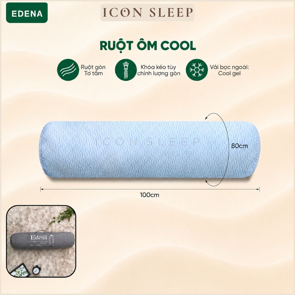 Ruột Gối Ôm Cool Edena Chính Hãng - Gối Ôm Bông Cao Cấp Mềm Mại, Thoáng Khí, Đàn Hồi Tốt