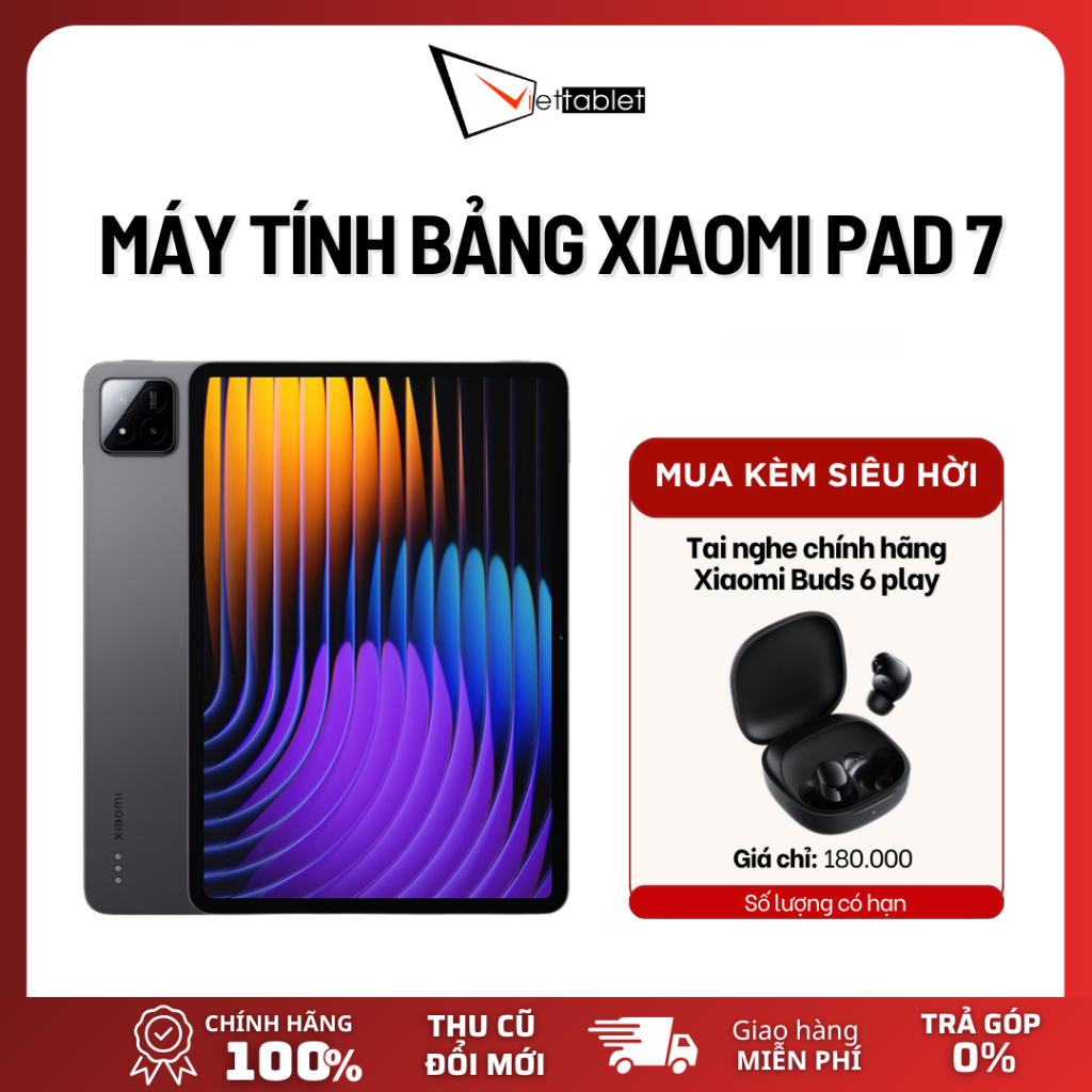 [KÈM TAI NGHE] Máy tính bảng  Xiaomi Pad 7 8GB/256GB - Hàng Chính Hãng, Nguyên Seal | BigBuy360 - bigbuy360.vn