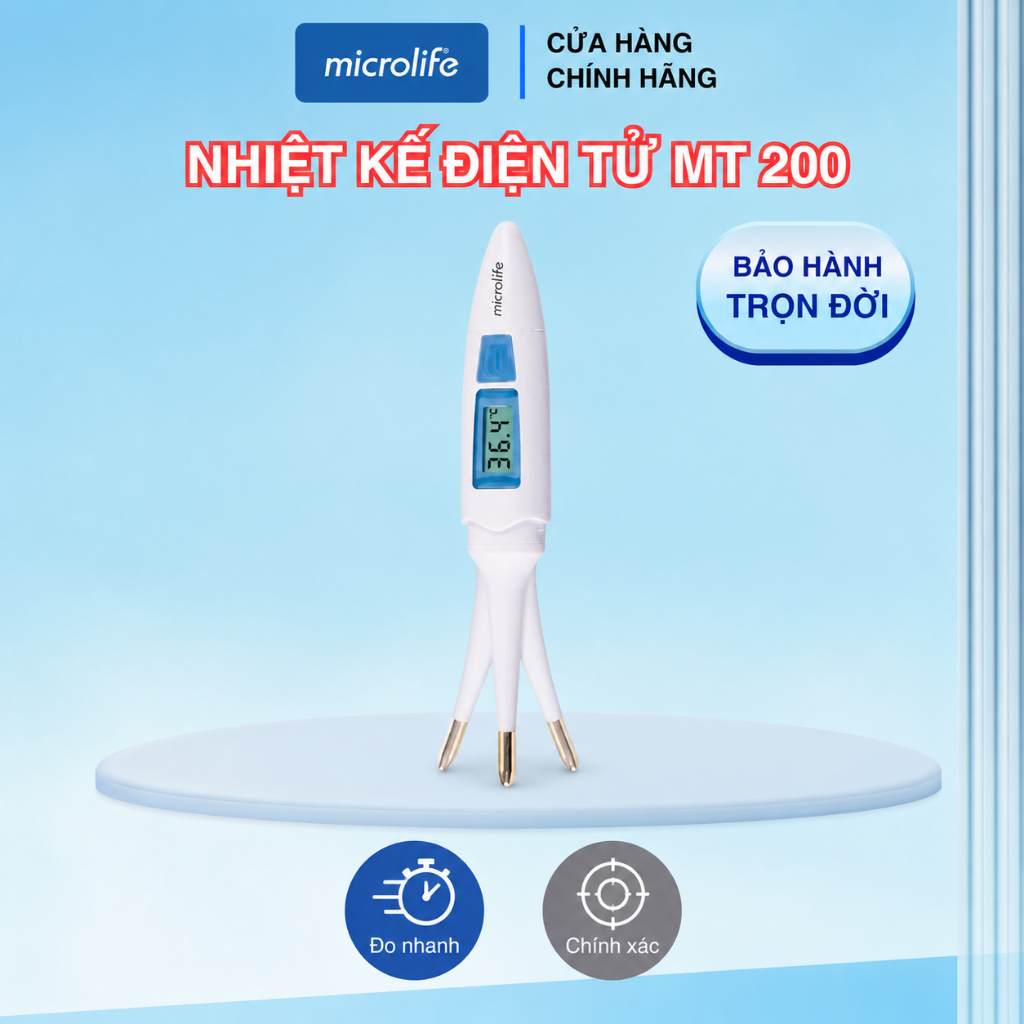 Nhiệt kế điện tử dạng bút Microlife MT200 bảo hành trọn đời chính hãng