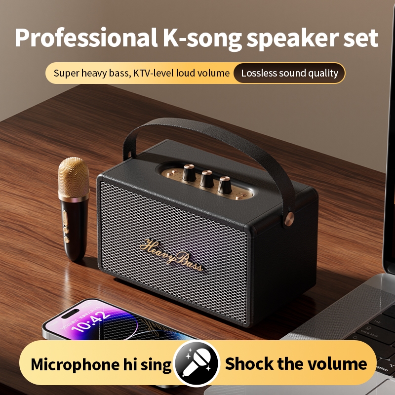 Loa Bluetooth HEAVY BASS 38 âm thanh hay bass căng kèm micro karaoke
