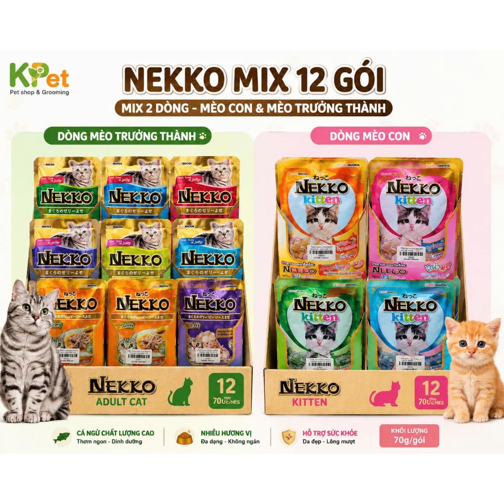PATE NEKKO THÙNG 12 GÓI MIX