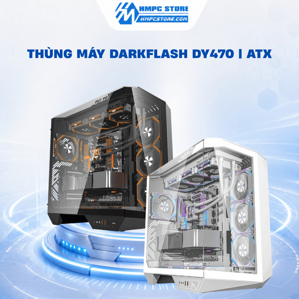 Case - Thùng máy Darkflash DY470 | ATX, Bảo hành 12 tháng