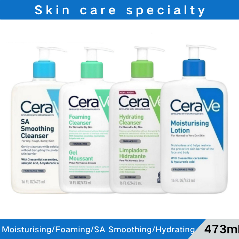 Sữa Rửa Mặt Cerave Foaming/Blemish/Hydrating/SA Smoothing   Facial Cleanser/MOISTURISING LOTION 236m