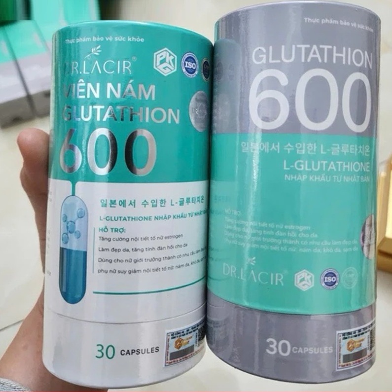 Viên Uống Trắng Da Glutathione 600 mg Dr Lacir, glutathione 600mg Drlacir mờ nám tàn nhang-Glutathio