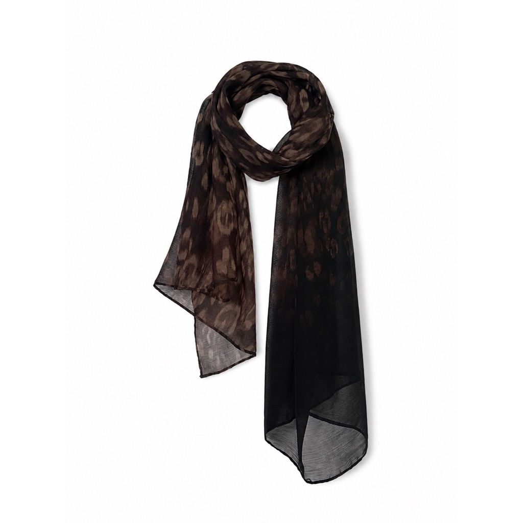 NOIR LEOPARD SCARF | abela.studio