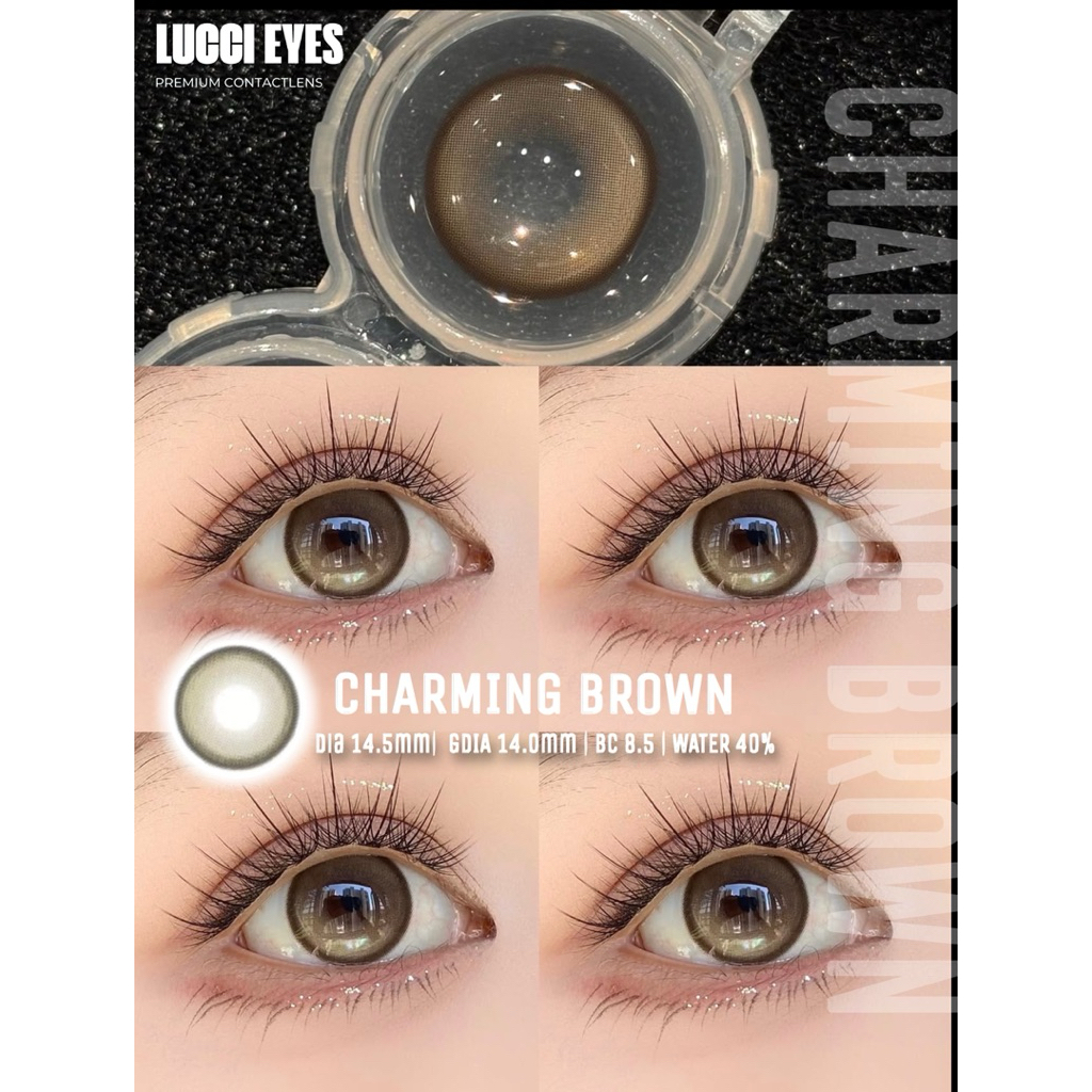 Charming Brown - Kính Áp Tròng Olivia Monrose lens / Lucci eyes